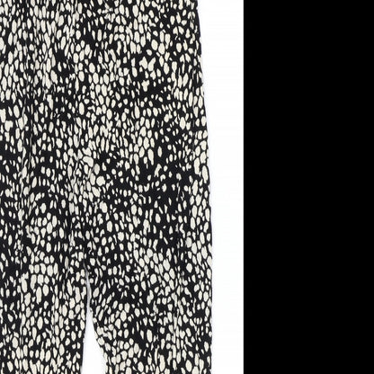 Womens UK Size S H&M Regular Fit Harem Black Trousers