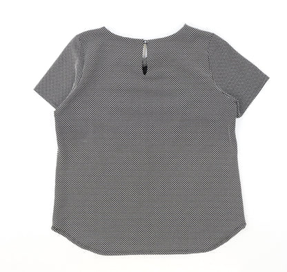 Womens UK Size 16 K&D Black Basic T-Shirt