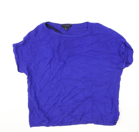 Womens UK Size 6 Atmosphere Blue Basic T-Shirt