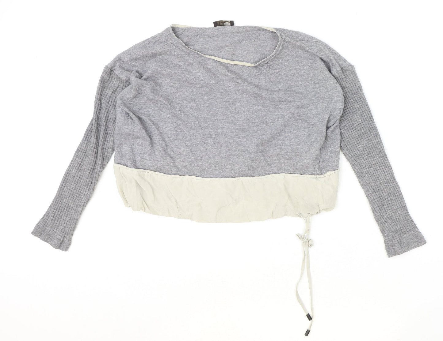 Peserico Womens Grey Wool Pullover Sweatshirt Size 18 Pullover