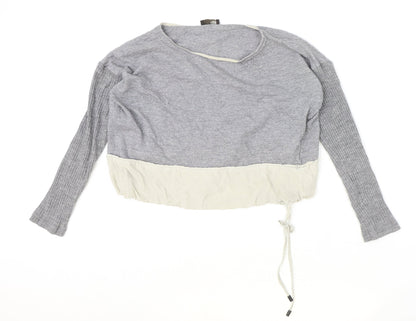 Peserico Womens Grey Wool Pullover Sweatshirt Size 18 Pullover