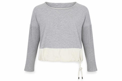 Peserico Womens Grey Wool Pullover Sweatshirt Size 18 Pullover
