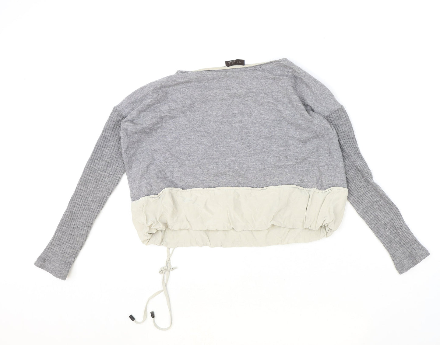 Peserico Womens Grey Wool Pullover Sweatshirt Size 18 Pullover