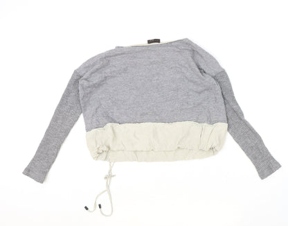 Peserico Womens Grey Wool Pullover Sweatshirt Size 18 Pullover