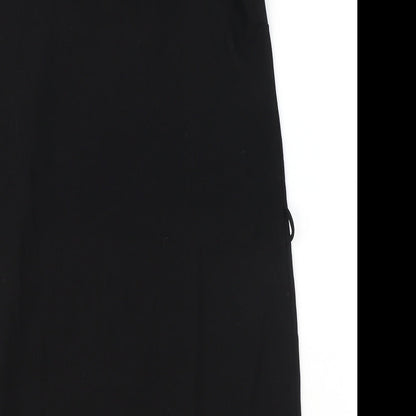 Preworn Womens Black Polyester Shift Size 14 V-Neck Pullover