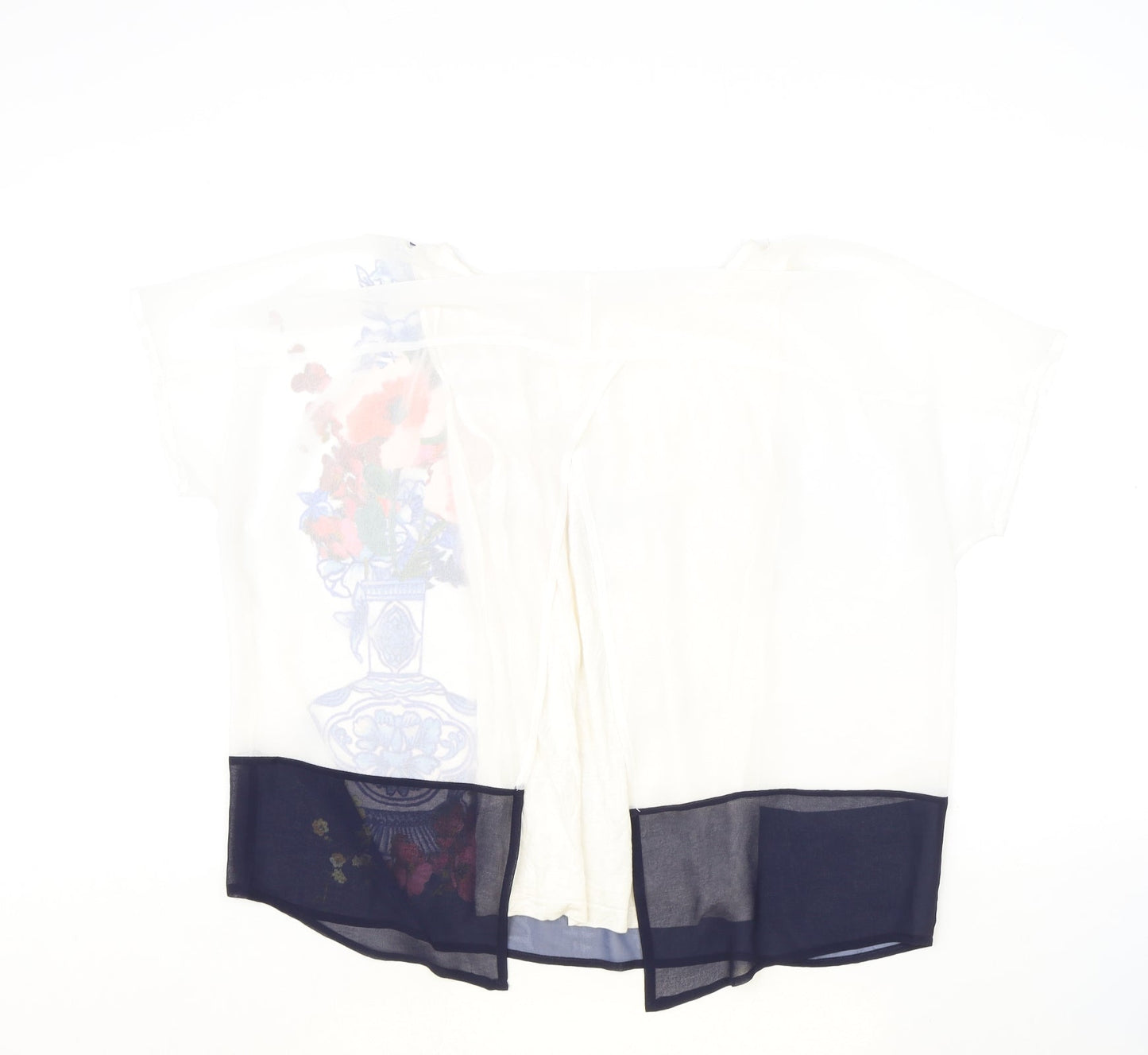 Womens UK Size 8 Phase Eight Ivory Basic Blouse
