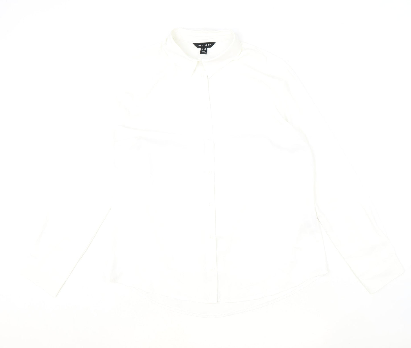 Womens UK Size 14 New Look Ivory Basic Button-Up
