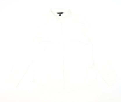 Womens UK Size 14 New Look Ivory Basic Button-Up