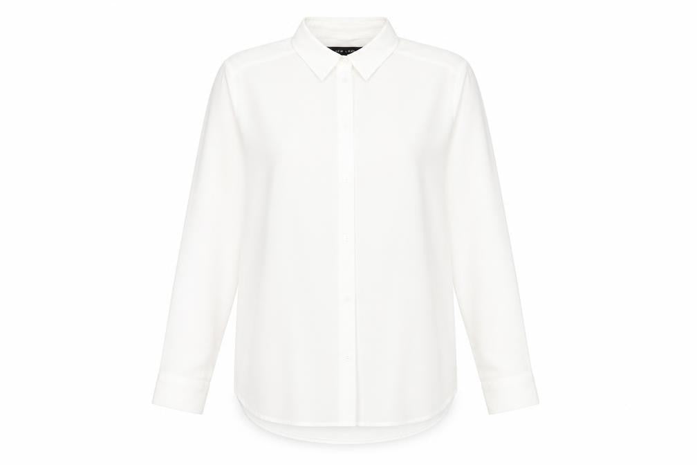 Womens UK Size 14 New Look Ivory Basic Button-Up