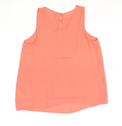 Primark Womens Pink Polyester Tunic Tank Size 14 Boat Neck