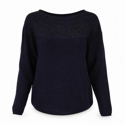 ESPRIT Womens Blue Boat Neck Polyamide Pullover Jumper Size XS Pullover