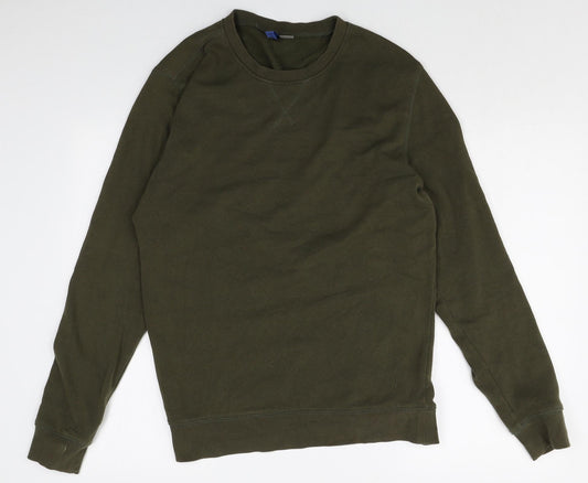 Divided Womens Green Cotton Pullover Sweatshirt Size M Pullover