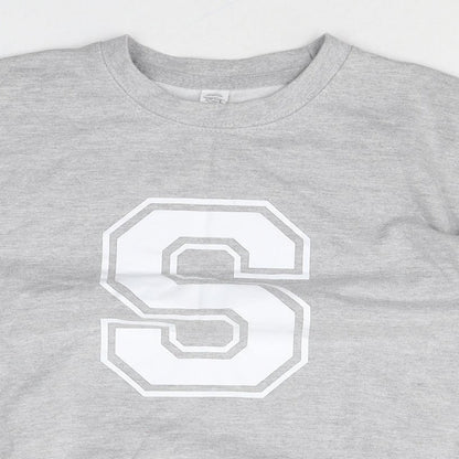 Preworn Girls Grey Cotton Pullover Sweatshirt Size XL Pullover