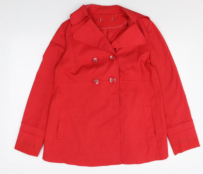George Womens Red Jacket Size 8 Button