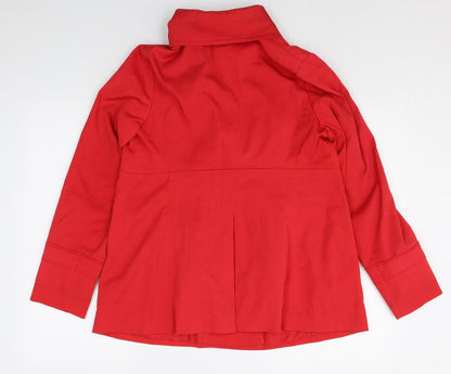 George Womens Red Jacket Size 8 Button