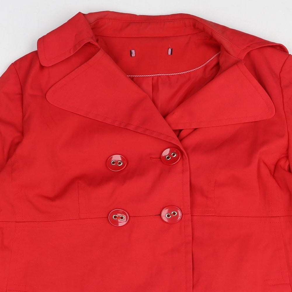 George Womens Red Jacket Size 8 Button