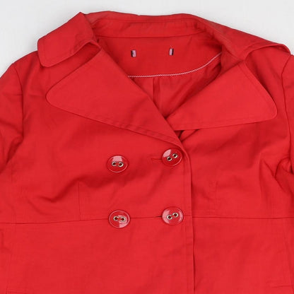 George Womens Red Jacket Size 8 Button