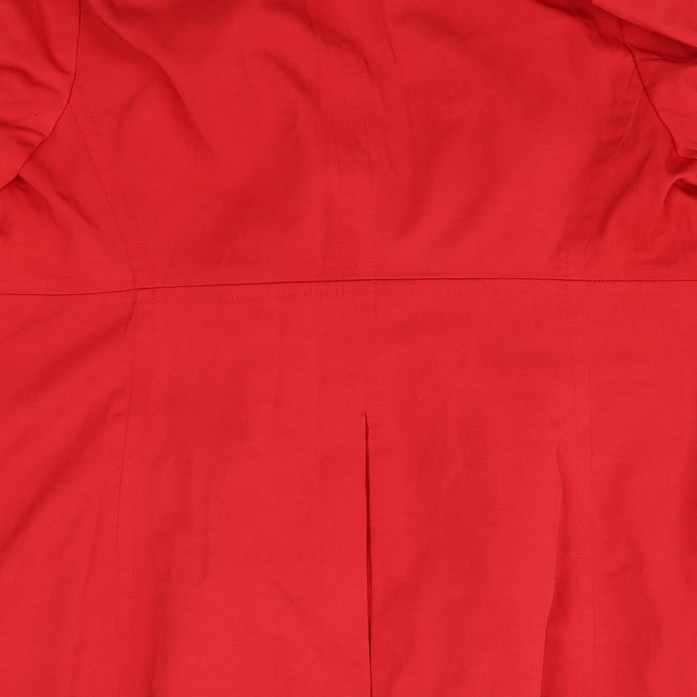 George Womens Red Jacket Size 8 Button