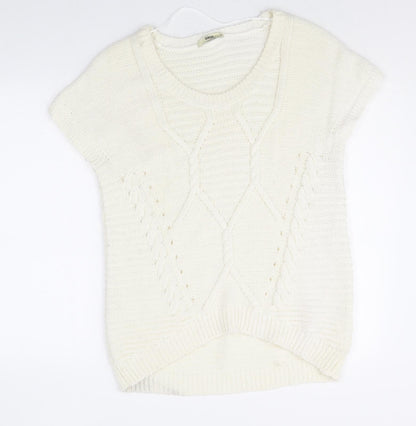 Womens UK Size M Oasis White Pullover Jumper