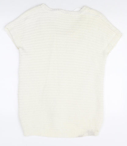 Womens UK Size M Oasis White Pullover Jumper