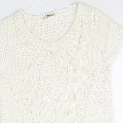 Womens UK Size M Oasis White Pullover Jumper