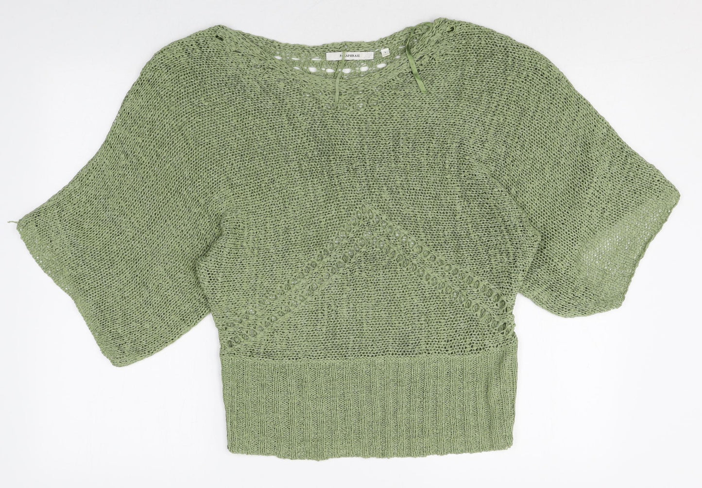 Womens UK Size L Paraphrase Green Pullover Jumper