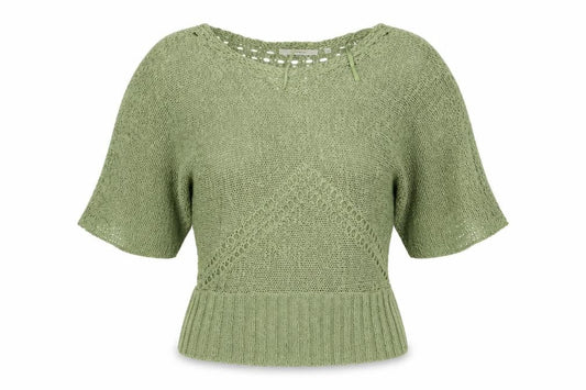 Womens UK Size L Paraphrase Green Pullover Jumper
