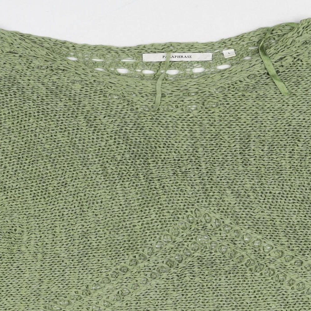 Womens UK Size L Paraphrase Green Pullover Jumper