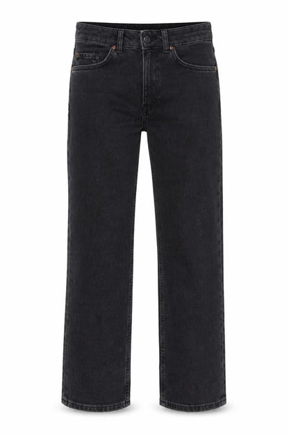Marks and Spencer Womens Green Cotton Straight Jeans Size 8 L26 in Slim Button