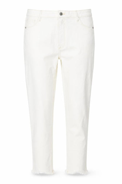 Womens UK Size 16 Bershka Regular Fit Straight Ivory Jeans