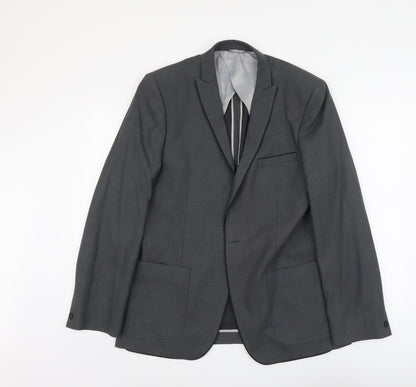 Mens UK Size M Burton Regular Grey Suit Jacket