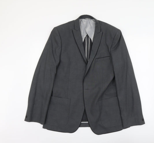 Mens UK Size M Burton Regular Grey Suit Jacket