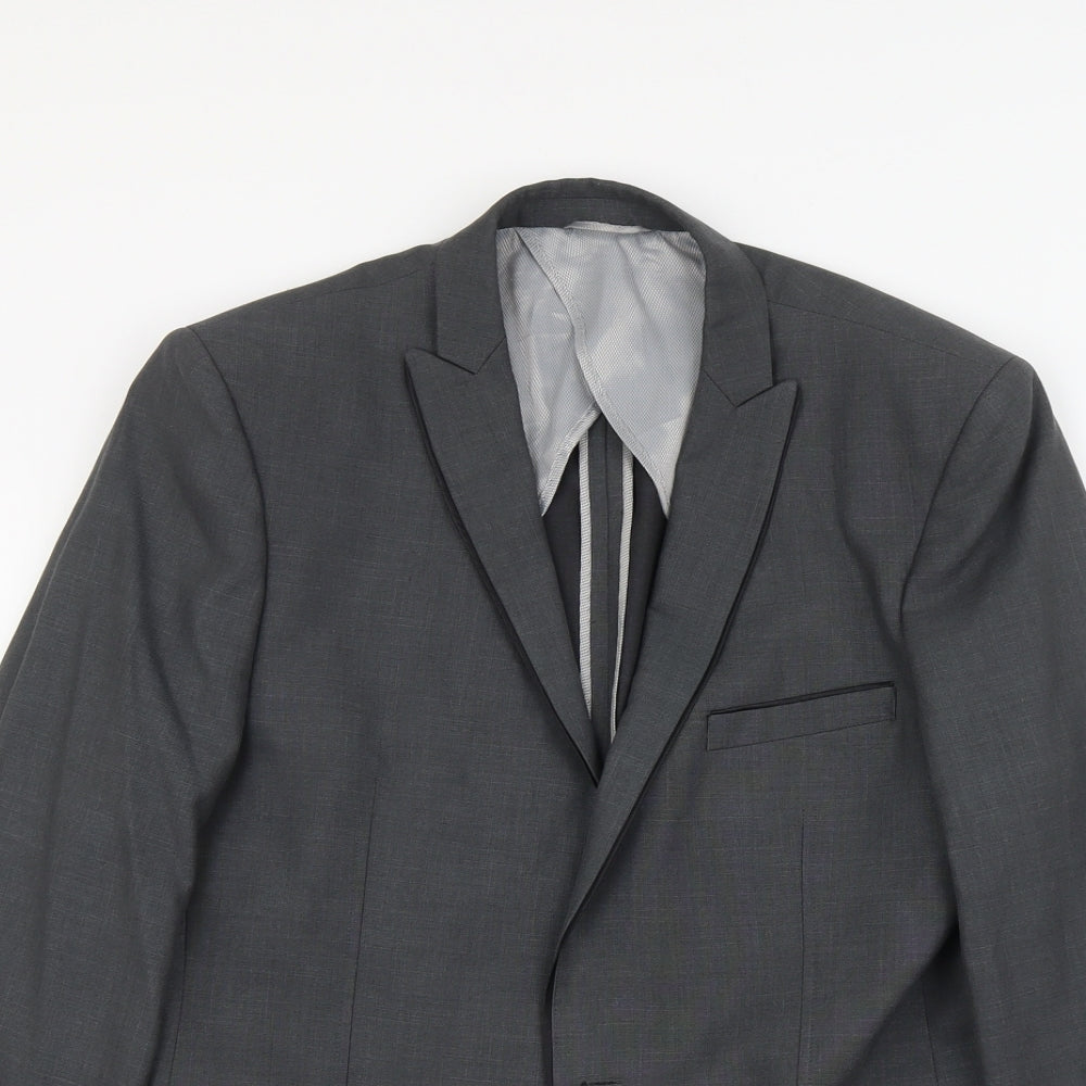 Mens UK Size M Burton Regular Grey Suit Jacket