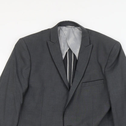Mens UK Size M Burton Regular Grey Suit Jacket