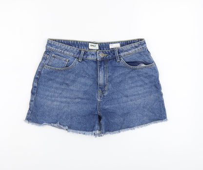 Only Womens Blue Cotton Hot Pants Shorts Size 29 in L3 in Regular Button