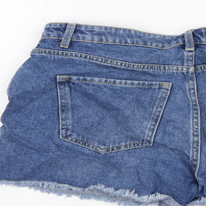 Only Womens Blue Cotton Hot Pants Shorts Size 29 in L3 in Regular Button