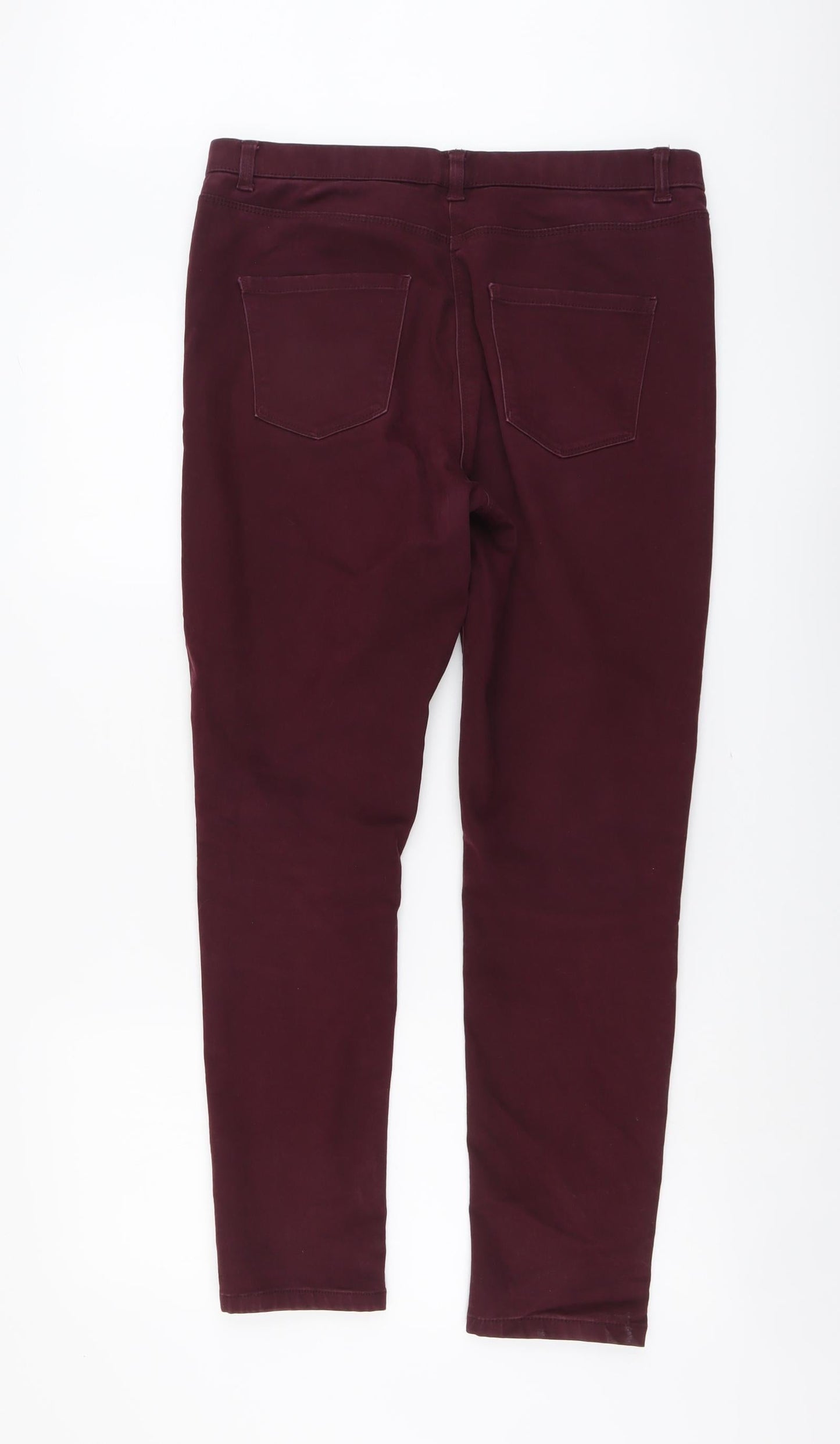 M&Co Womens Purple Cotton Skinny Jeans Size 14 L28 in Regular