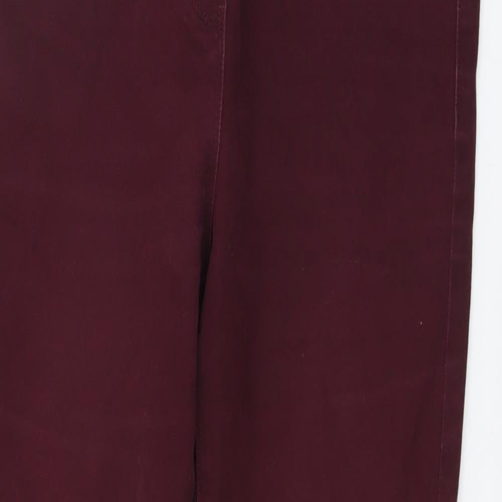 M&Co Womens Purple Cotton Skinny Jeans Size 14 L28 in Regular