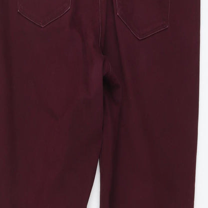 M&Co Womens Purple Cotton Skinny Jeans Size 14 L28 in Regular