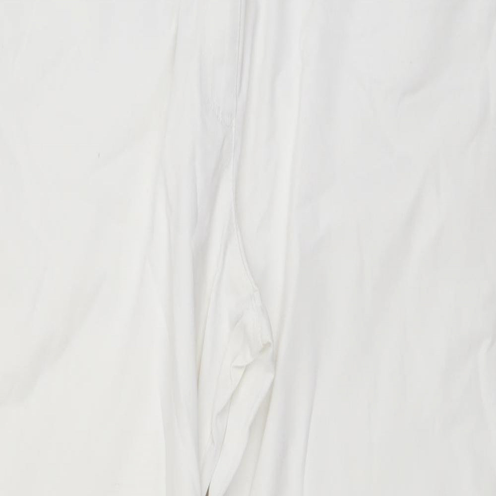 Olsen Womens Ivory Cotton Straight Jeans Size 34 in L29 in Regular Button