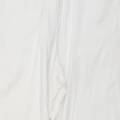 Olsen Womens Ivory Cotton Straight Jeans Size 34 in L29 in Regular Button