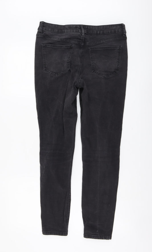 ASOS Womens Grey Cotton Skinny Jeans Size 32 in L32 in Regular Button