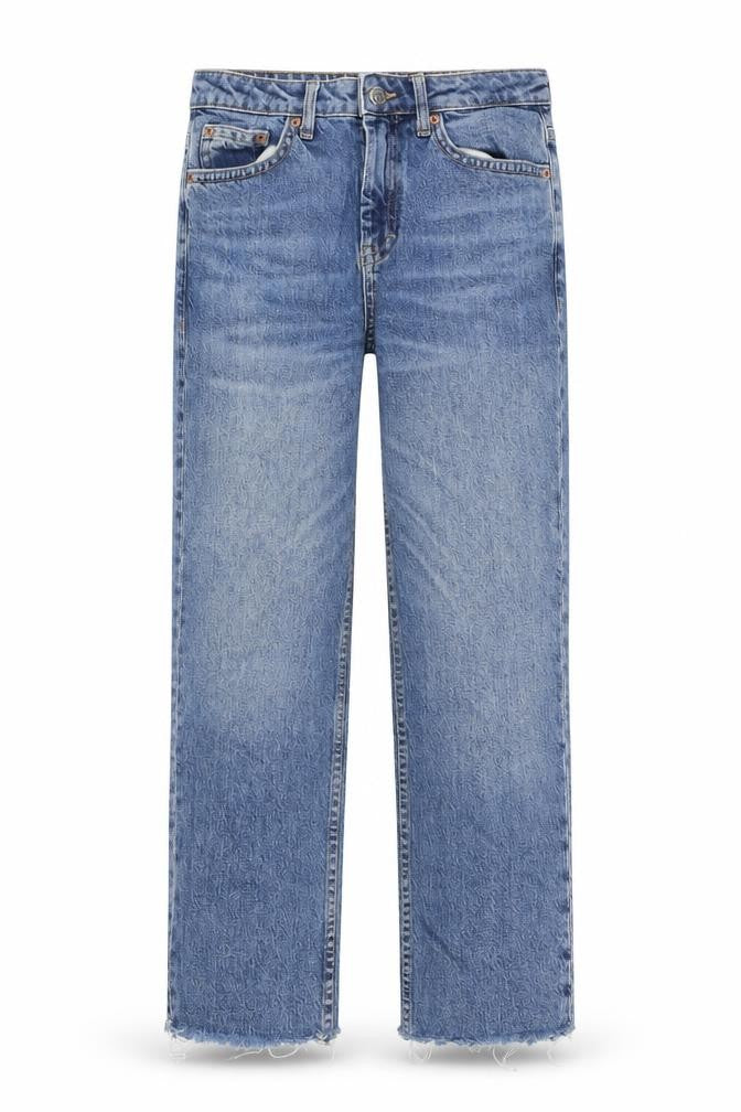 Womens UK Size 26 Topshop Regular Fit Straight Blue Jeans