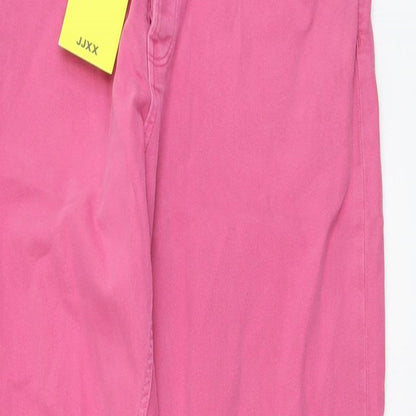 JJXX Womens Pink Cotton Straight Jeans Size 26 in L32 in Regular Button