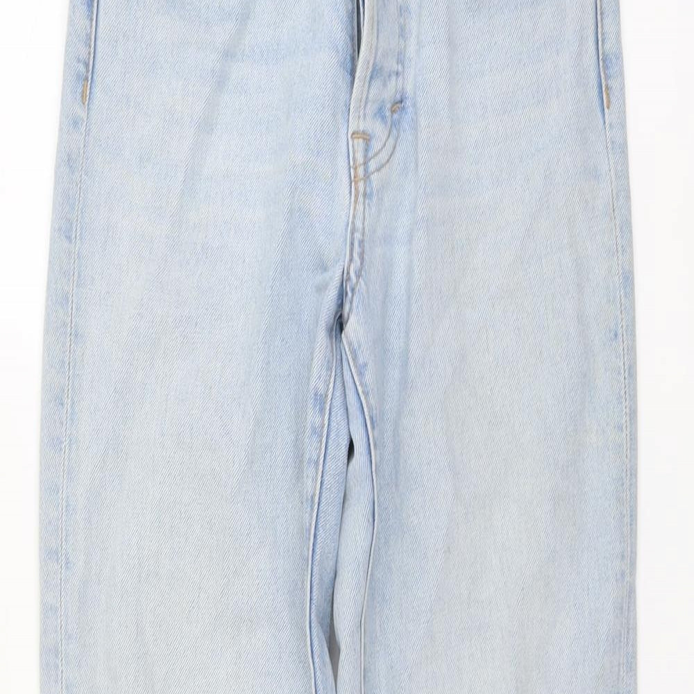 Womens UK Size 26 in H&M Regular Fit Straight Blue Jeans