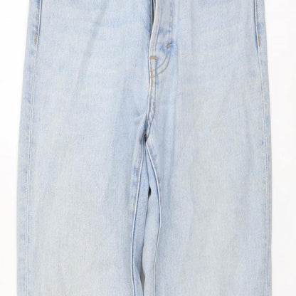Womens UK Size 26 in H&M Regular Fit Straight Blue Jeans