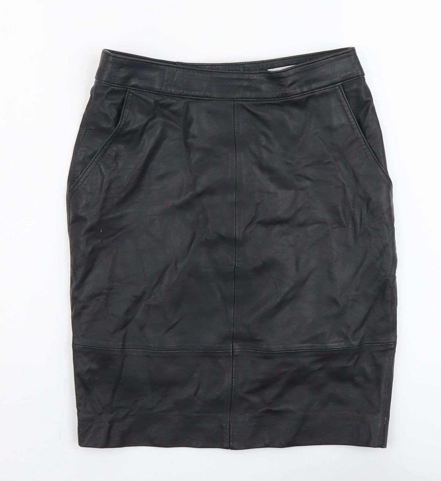 Gestuz Womens Black Polyester Straight & Pencil Skirt Size 6 Zip