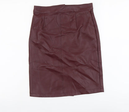 Noisy may Womens Red Polyester Straight & Pencil Skirt Size 26 in Zip