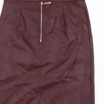 Noisy may Womens Red Polyester Straight & Pencil Skirt Size 26 in Zip
