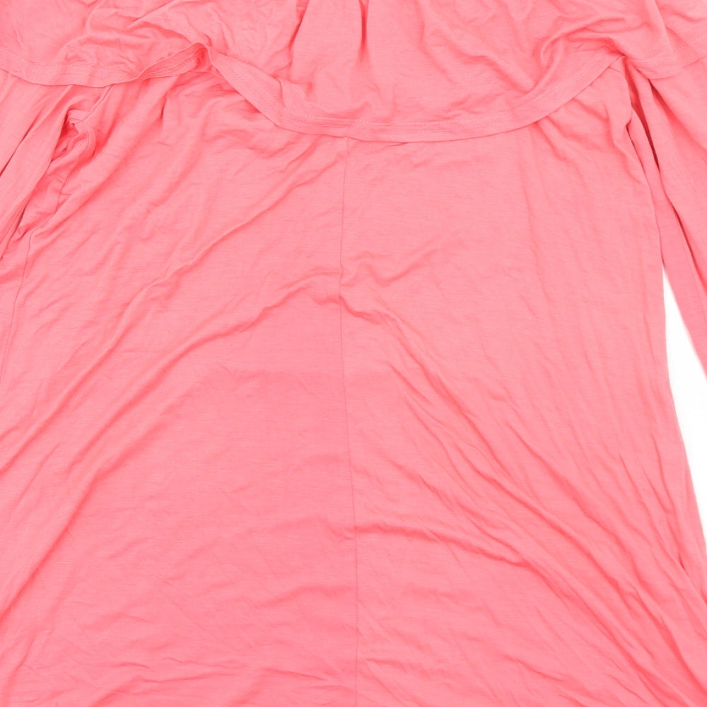 Atmosphere Womens Pink Viscose A-Line Size 14 Off the Shoulder Pullover - Bardot